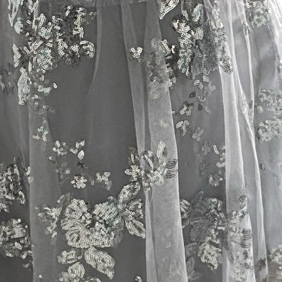 SHEIN D&M Floral Pattern Contrast Sequin Crisscross Backless Cami Dress - Picture 3 of 3